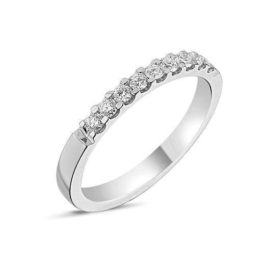 Smuk Nuran alliancering i 14 kt hvidguld med 0,27 ct diamanter