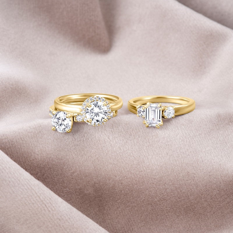 Siersbøl LUXURY Modern oval ring i 14 kt hvidguld med lab-grown diamant – set fra siden