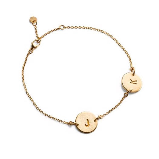 Jane Kønig armbånd i forgyldt sølv med 2 vedhæng