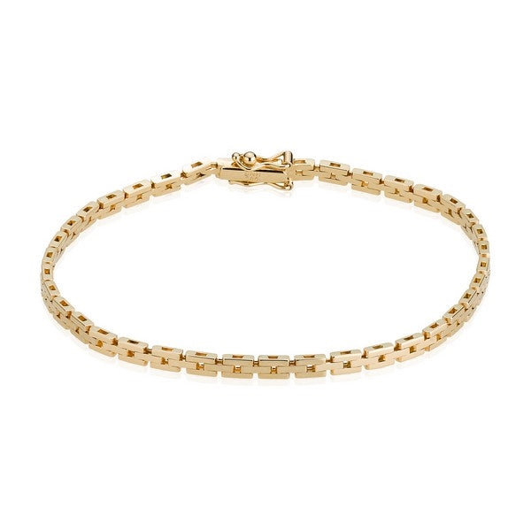 BNH murstensarmbånd i 14 karat guld 3 mm 18,5 cm