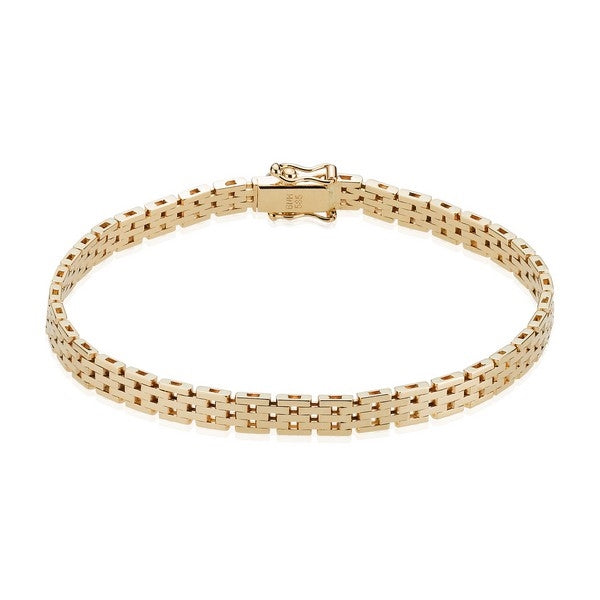 BNH murstensarmbånd i 14 karat guld 3 mm 18,5 cm