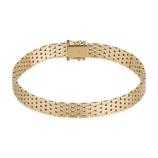 BNH murstensarmbånd i 14 karat guld 3 mm 18,5 cm