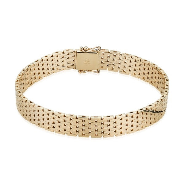 BNH murstensarmbånd i 14 karat guld 3 mm 18,5 cm