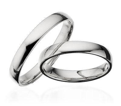 Klassiske Scrouples vielsesringe i sterlingsølv 3,5 mm med glat overflade og mulighed for diamant i damering.