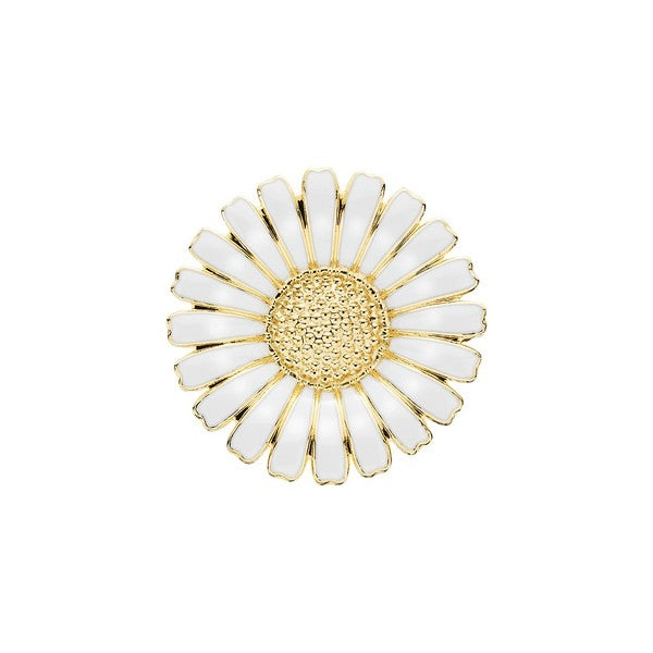 Marguerit broche/vedhæng i forgyldt sølv 36 mm – Lund Copenhagen