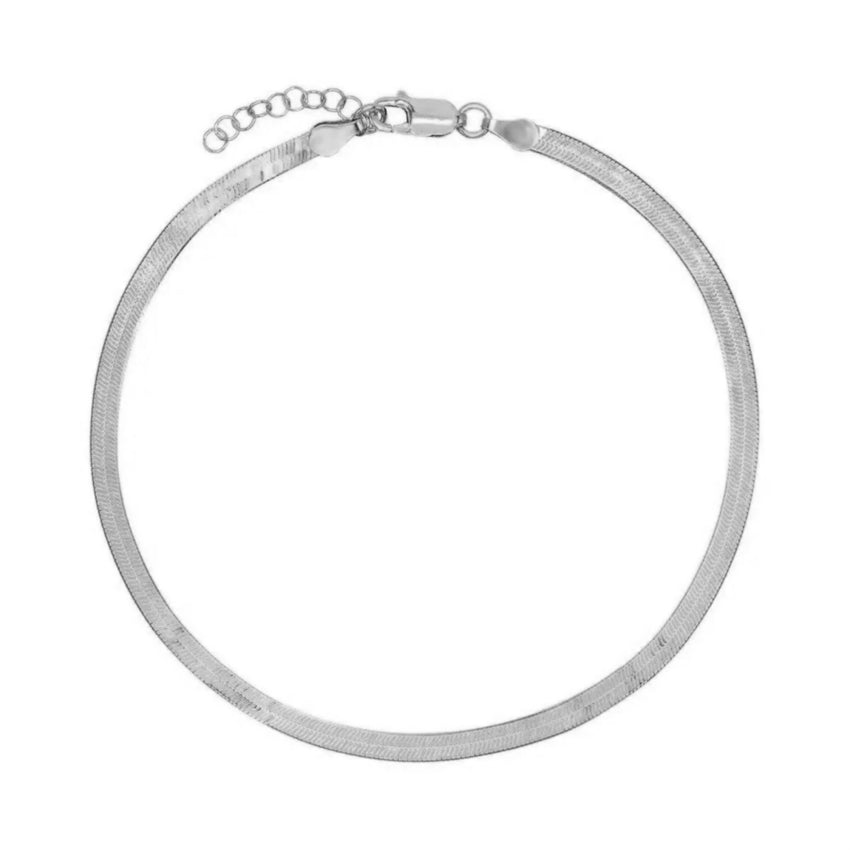 Nanna armbånd i sterlingsølv fra MerlePerle 3 mm 16+3,5 cm
