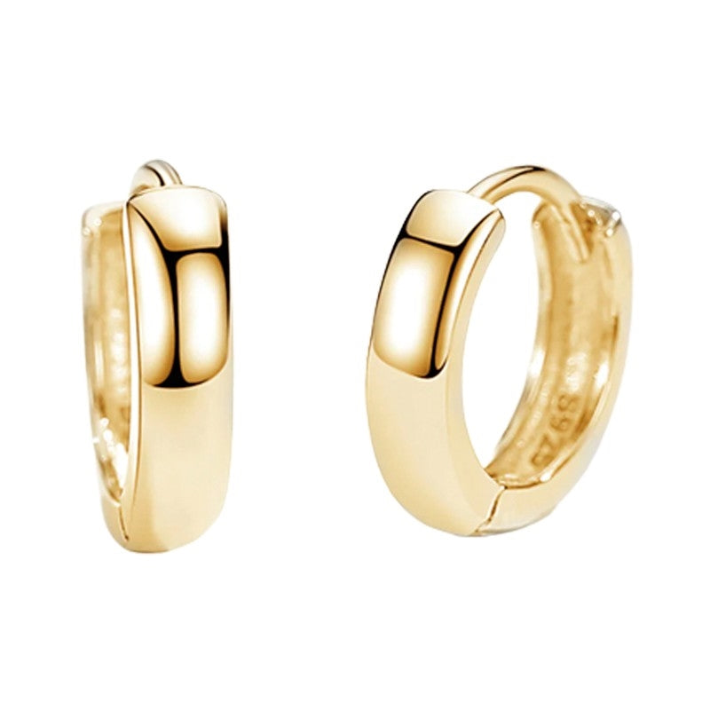 Beata creoler i 18 karat forgyldt sølv fra MerlePerle, 12 mm