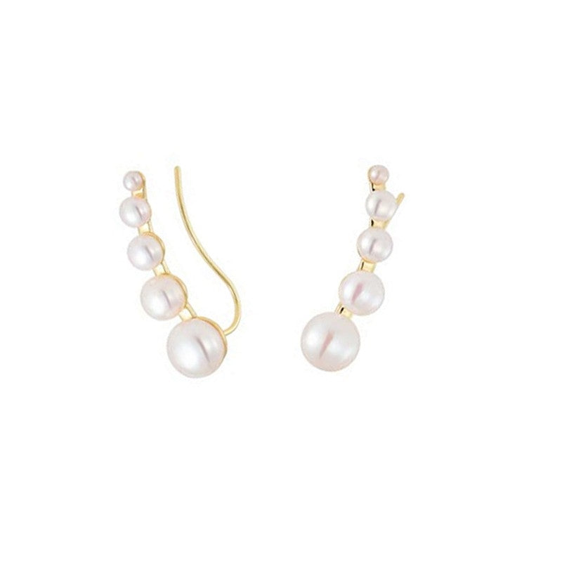 Chrispy Crawlers øreringe i 18 karat forgyldt sølv med perler fra MerlePerle