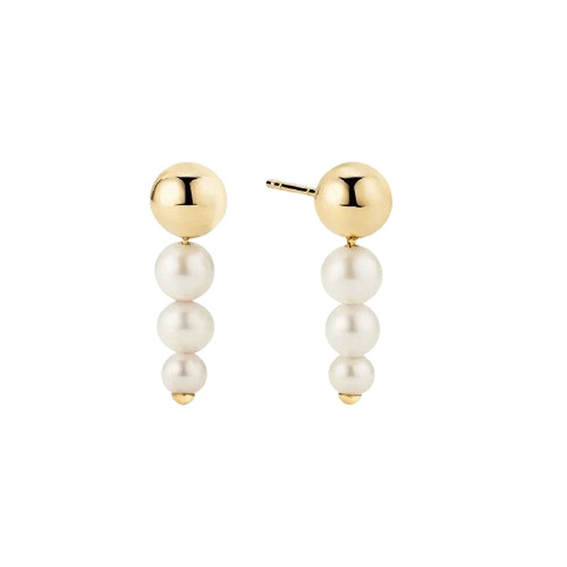 Carly øreringe i 18 karat forgyldt sølv med perler fra MerlePerle