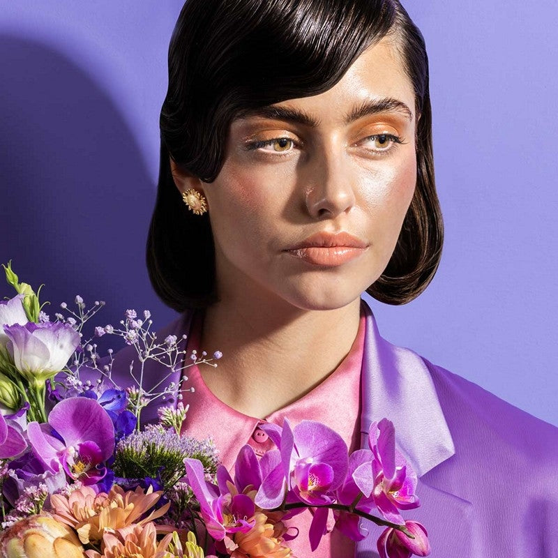 Mock Meadow øreringe i 18 karat forgyldt sølv fra House of Vincent, 20 mm