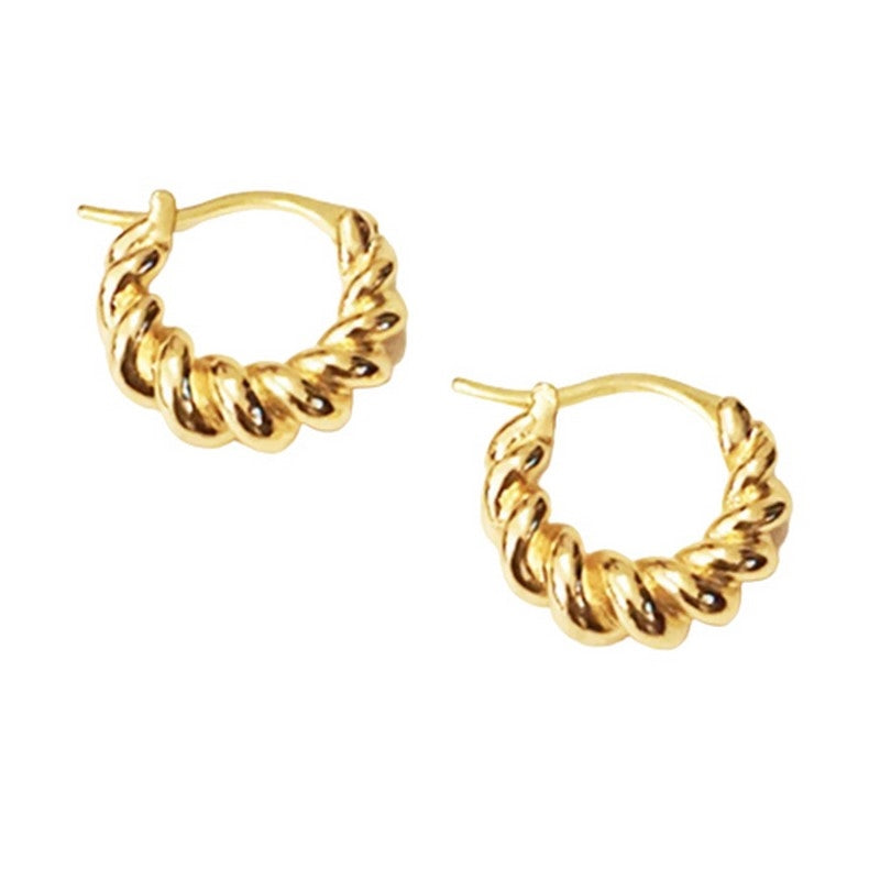 Creoler i 18 kt forgyldt sølv 15 mm fra MerlePerle