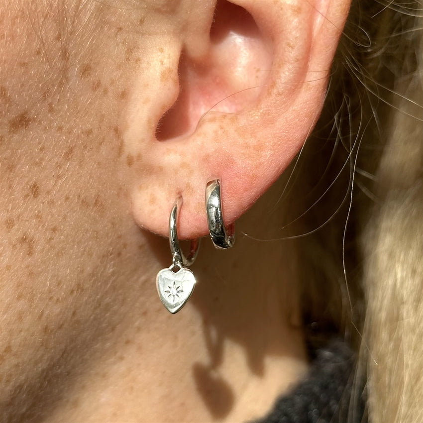 Beata creoler i blankt sølv fra MerlePerle, 12 mm