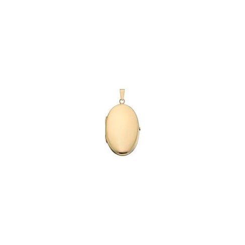 Bnh elegant oval medaljon i 8 eller 14 karat guld medium