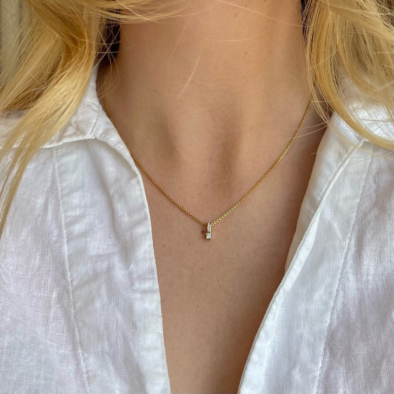 Kleopatra Queen vedhæng i 14 karat guld med diamanter (0,07–0,12 ct)