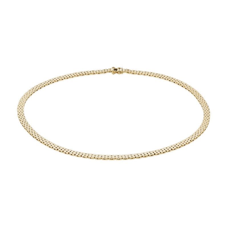 BNH mursten halskæde i 14 karat guld 3 mm 42–50 cm