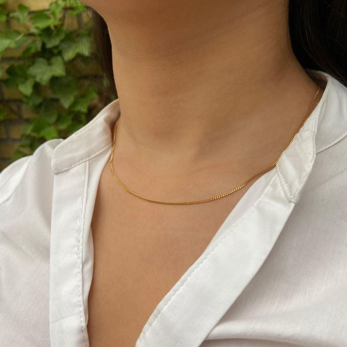 Norah halskæde i 24 karat forgyldt sølv fra Pico Copenhagen