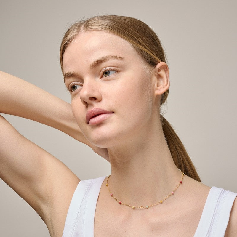 Lola Bold Rainbow halskæde i forgyldt sølv fra Enamel Copenhagen