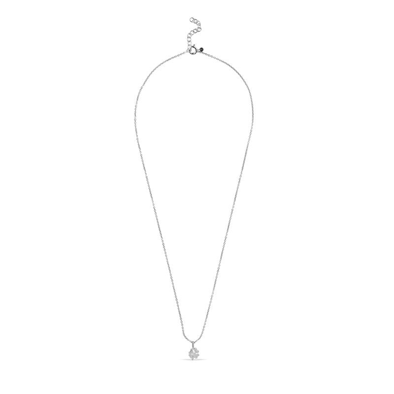 Four-Leaf Clover halskæde i sølv fra Enamel Copenhagen 45 cm