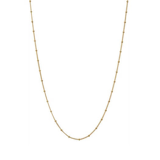 Maanesten Nala choker i 18 karat forgyldt sterlingsølv med små delikate perler, 40 cm.