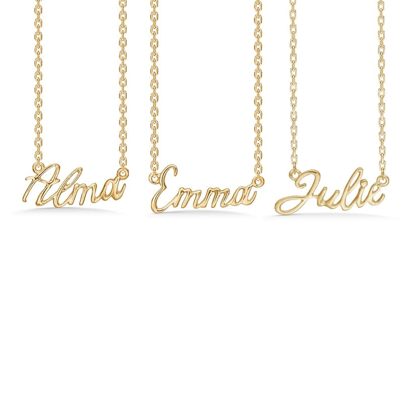 Mads Z navnehalskæde i 18 karat forgyldt sølv