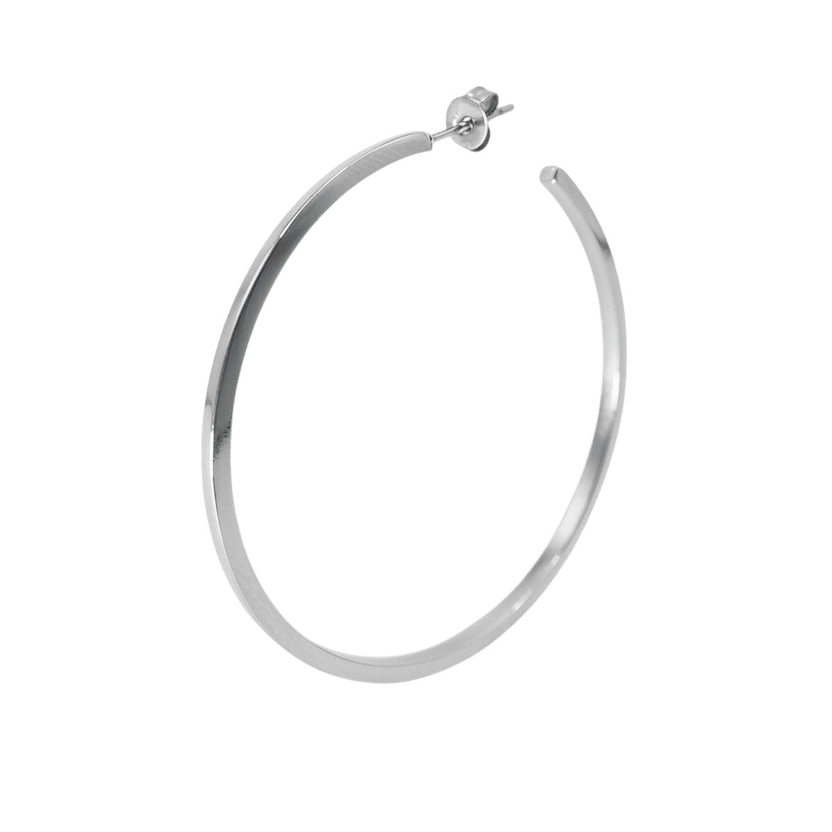 Jane Kønig Olympia hoop ørering i rustfrit stål 27 mm med semi-blank finish.