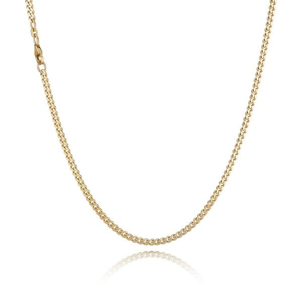 Panser facet halskæde i 8 kt guld fra BNH, 38 cm, 0,35 mm