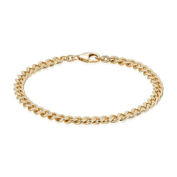 BNH panser facet armbånd i 8 kt guld 18,5–21 cm, 0,45–1,65 mm
