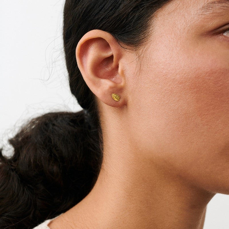 Elm Leaf ørestikker i 18 karat forgyldt sølv fra Pernille Corydon