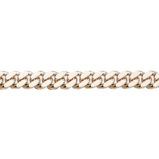 BNH panser facet armbånd i forgyldt sølv 18,5 cm 0,45/1,3 mm