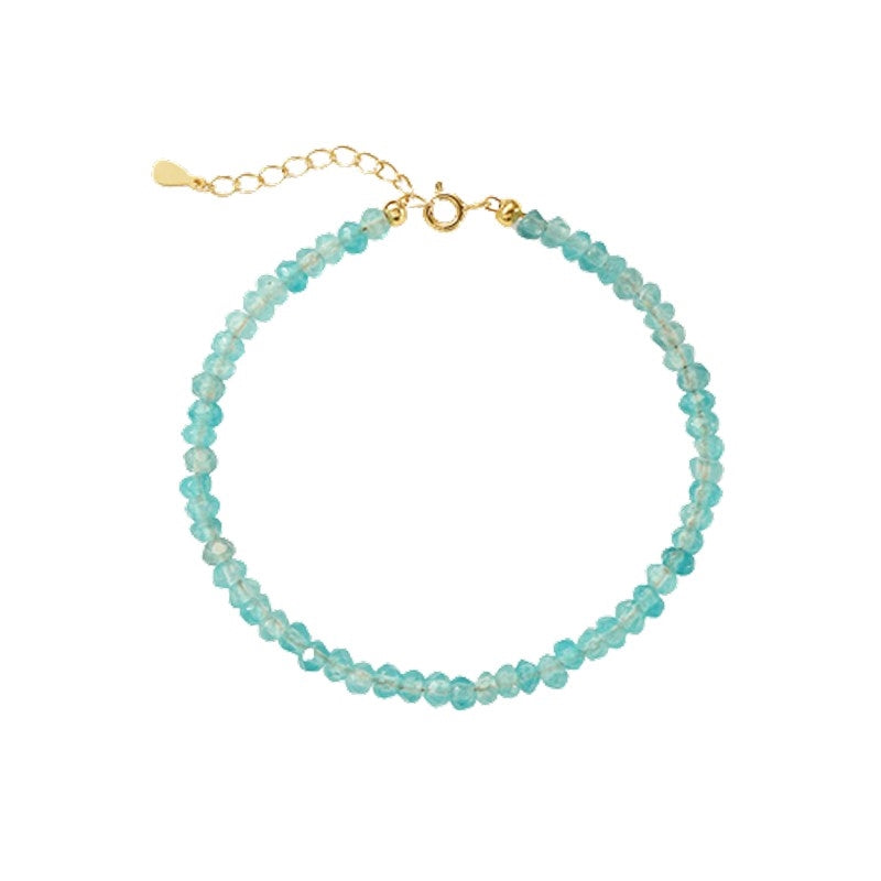 Lotus armbånd i 18 karat forgyldt sølv med turkis jade fra ByBirch 16+3 cm