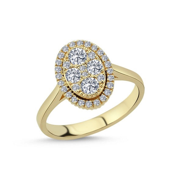 Nuran elegant diamantring i 14 karat guld med 0,64 ct diamanter