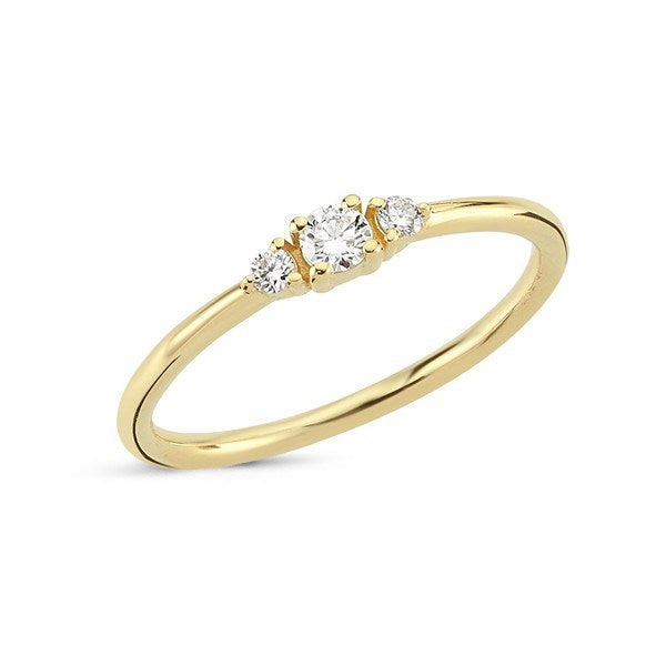Petit Nuran ring i 14 karat guld med 0,15 ct diamanter