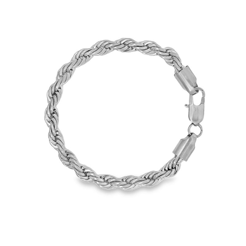 Rico's cordel armbånd i stål 7 mm 19–21 cm