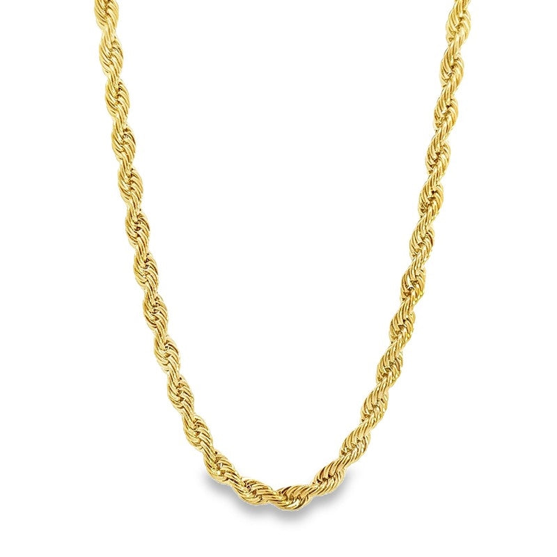 Rico's cordelkæde i forgyldt stål 5 mm 50–60 cm