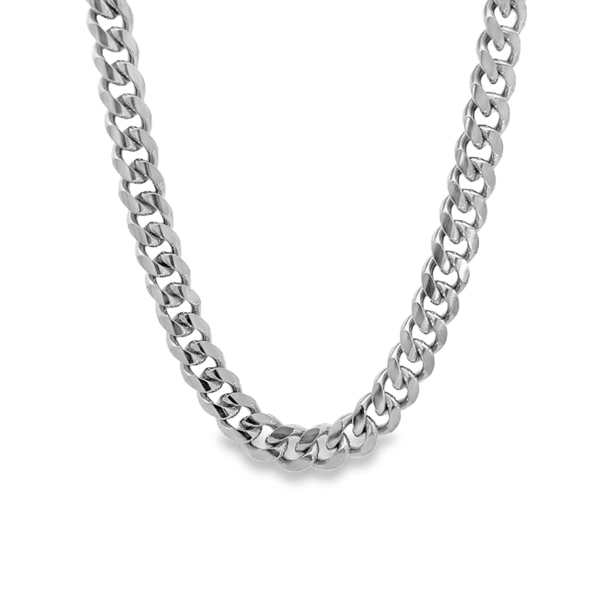 Rico's panserhalskæde i rustfrit stål 8 mm 50–60 cm – maskulin og klassisk design.