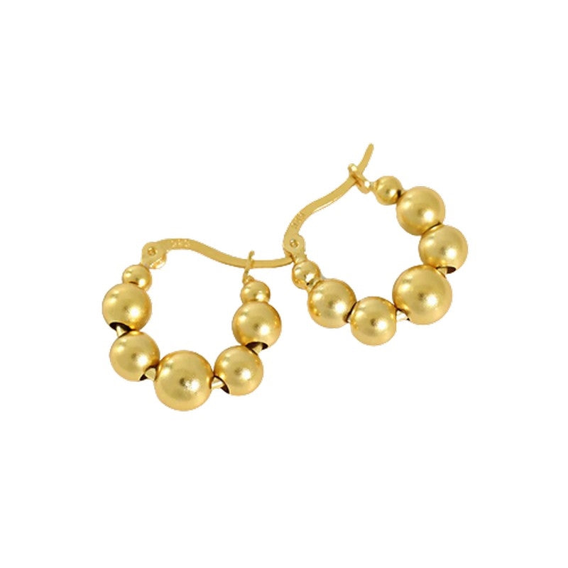 Casie creoler i 18 karat forgyldt sølv fra MerlePerle 17,5 mm