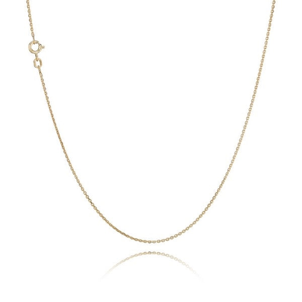 BNH Anker Facet halskæde i forgyldt sterlingsølv 36–80 cm med facetslebne ankerled.