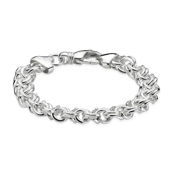 BNH Bismark armbånd i sølv 10 mm 17 cm