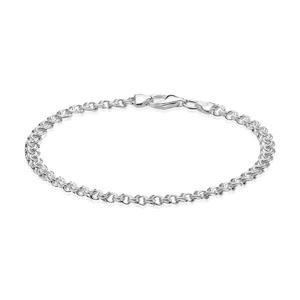 BNH Bismark armbånd i sølv 10 mm 17 cm