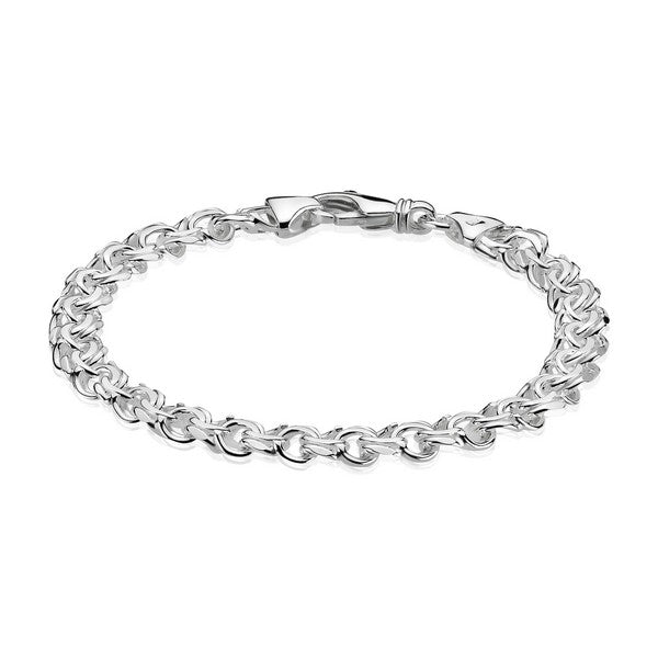 BNH Bismark armbånd i sølv 10 mm 17 cm