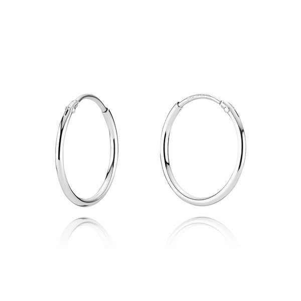 BNH sølvcreoler med viplås 17,5 mm