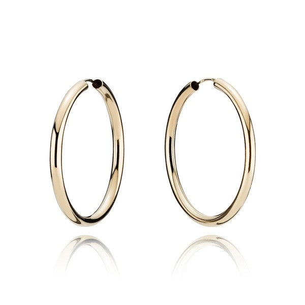 BNH øreringe i 18 karat forgyldt sølv 20 mm