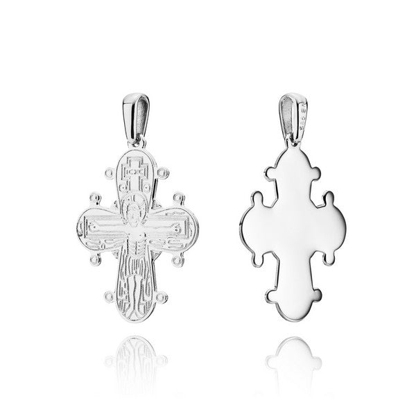 BNH Dagmarkors i sølv 25 x 21 mm blank bagside