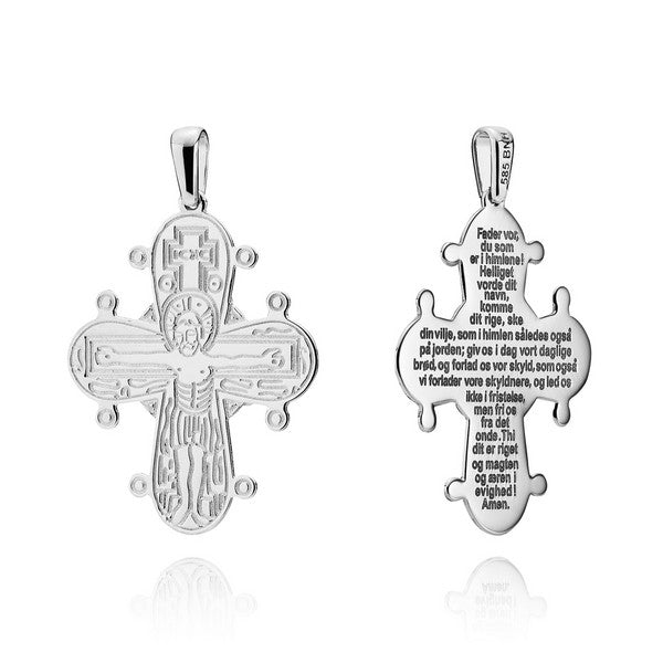 BNH Dagmarkors i sølv 25 x 21 mm blank bagside