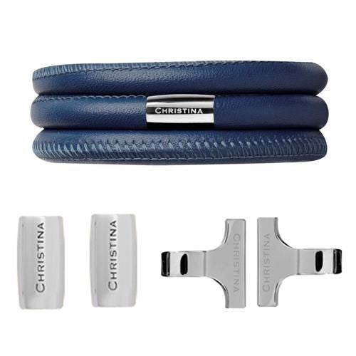 Christina Collect startersæt i stål, 18 mm – blå