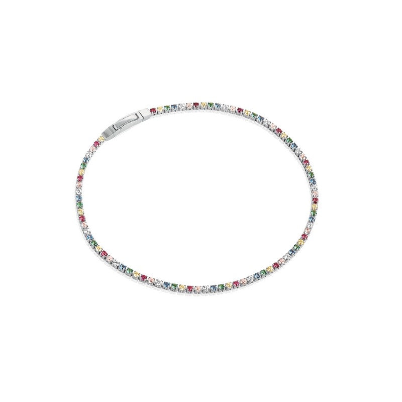 Sif Jakobs Ellera armbånd i 925 sterlingsølv med flerfarvede zirkonia.