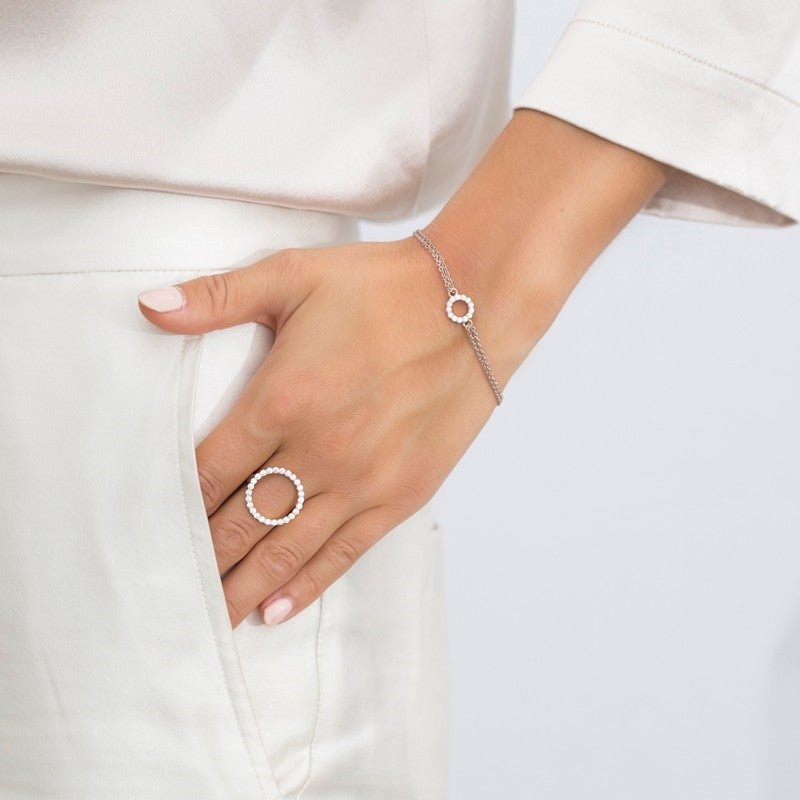 Biella Piccolo armbånd i rhodineret sølv med klare zirkoner fra Sif Jakobs