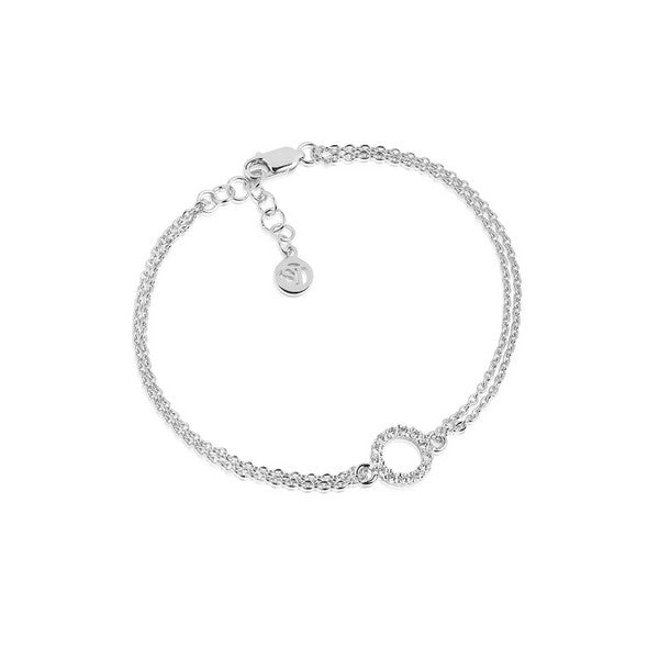 Biella Piccolo armbånd fra Sif Jakobs Jewellery i rhodineret 925 sterlingsølv med klare zirkoner.