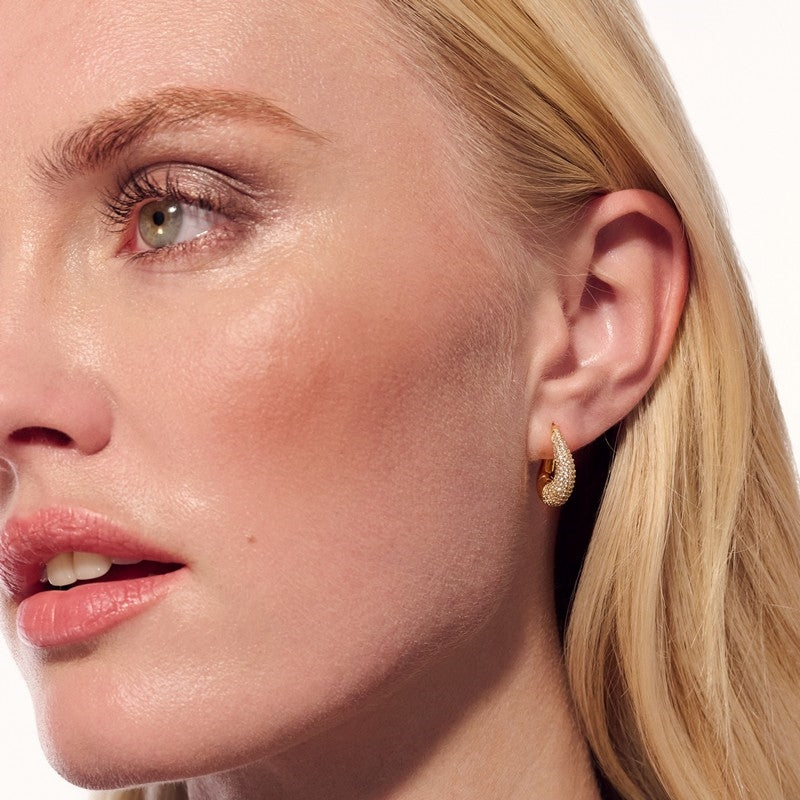 Glorenza Piccolo øreringe i 18 karat forgyldt sølv med zirkoner fra Sif Jakobs Jewellery