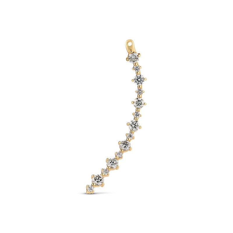 Brina Lungo charm venstre fra Sif Jakobs Jewellery i 14 karat guld med 0,72 ct lab-grown diamanter.